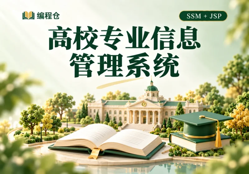 SSM 高校专业信息管理系统源码｜专业展示、课程管理与在线报名-编程仓