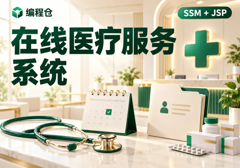 SSM 在线医疗服务系统源码｜预约挂号、病例管理与药品订单-编程仓