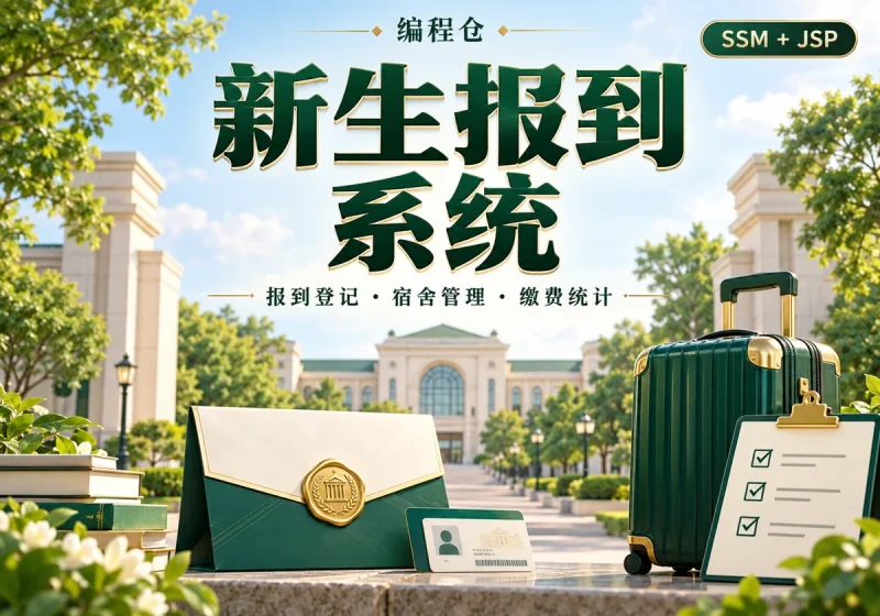 SSM 新生报到系统源码｜报到登记、宿舍管理与缴费统计-编程仓