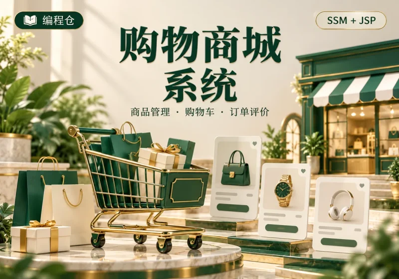 SSM 购物商城系统源码｜商品管理、购物车与订单评价-编程仓