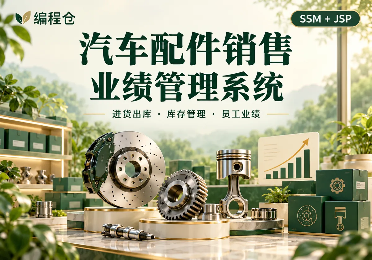 SSM 亚盛汽车配件销售业绩管理系统源码｜进销存管理与员工业绩统计-编程仓