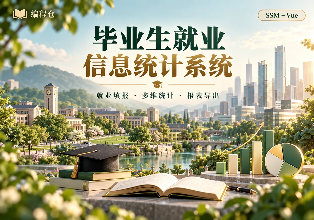 SSM 毕业生就业信息统计系统源码|就业信息登记、多维统计与报表导出-编程仓