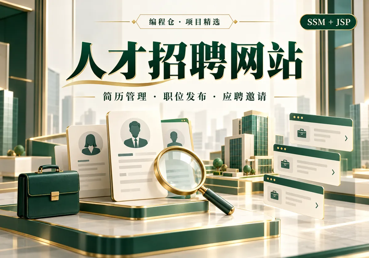 SSM 人才招聘网站源码｜简历管理、职位发布与应聘邀请-编程仓