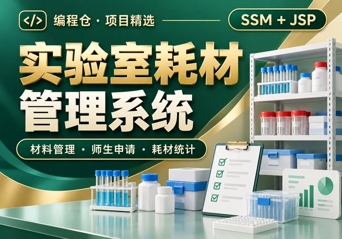 SSM 实验室耗材管理系统源码｜材料管理、师生申请与耗材统计-编程仓