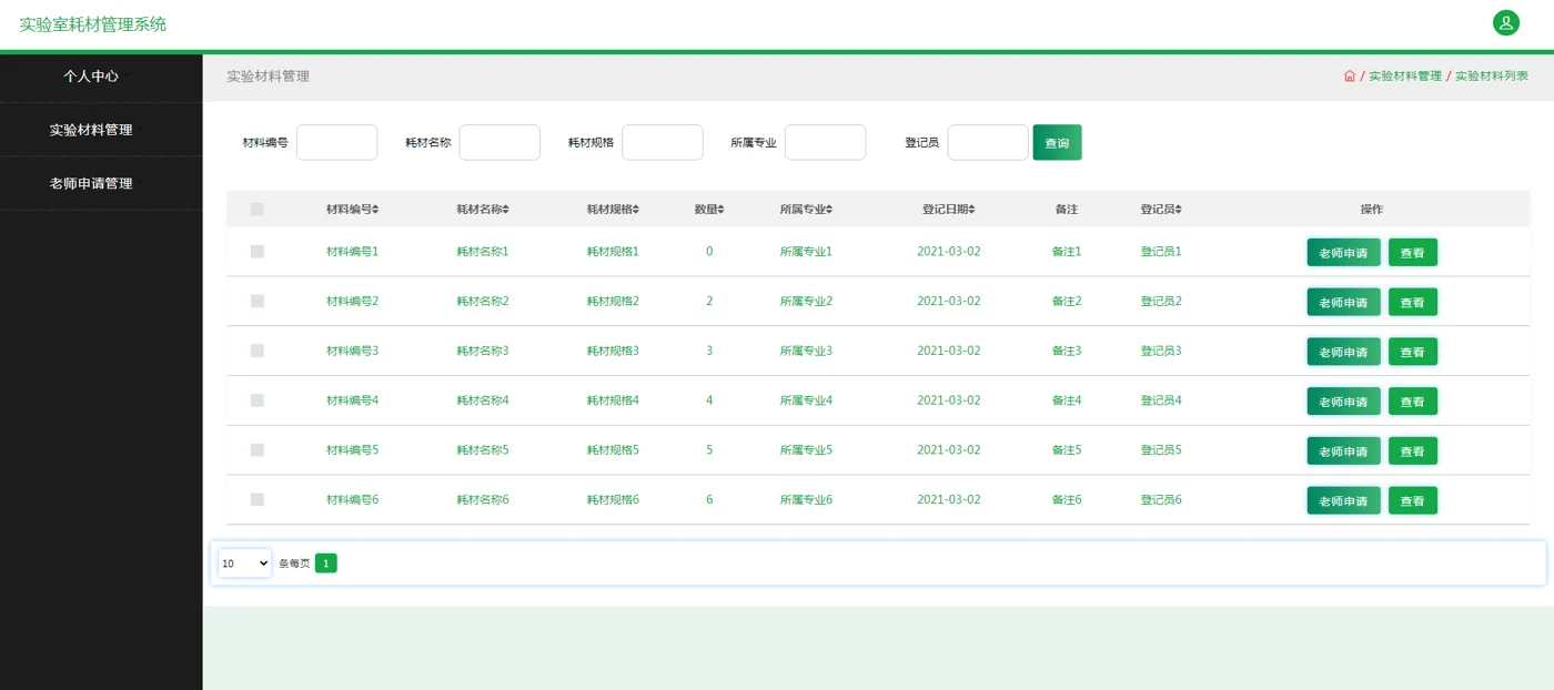 教师查看实验材料