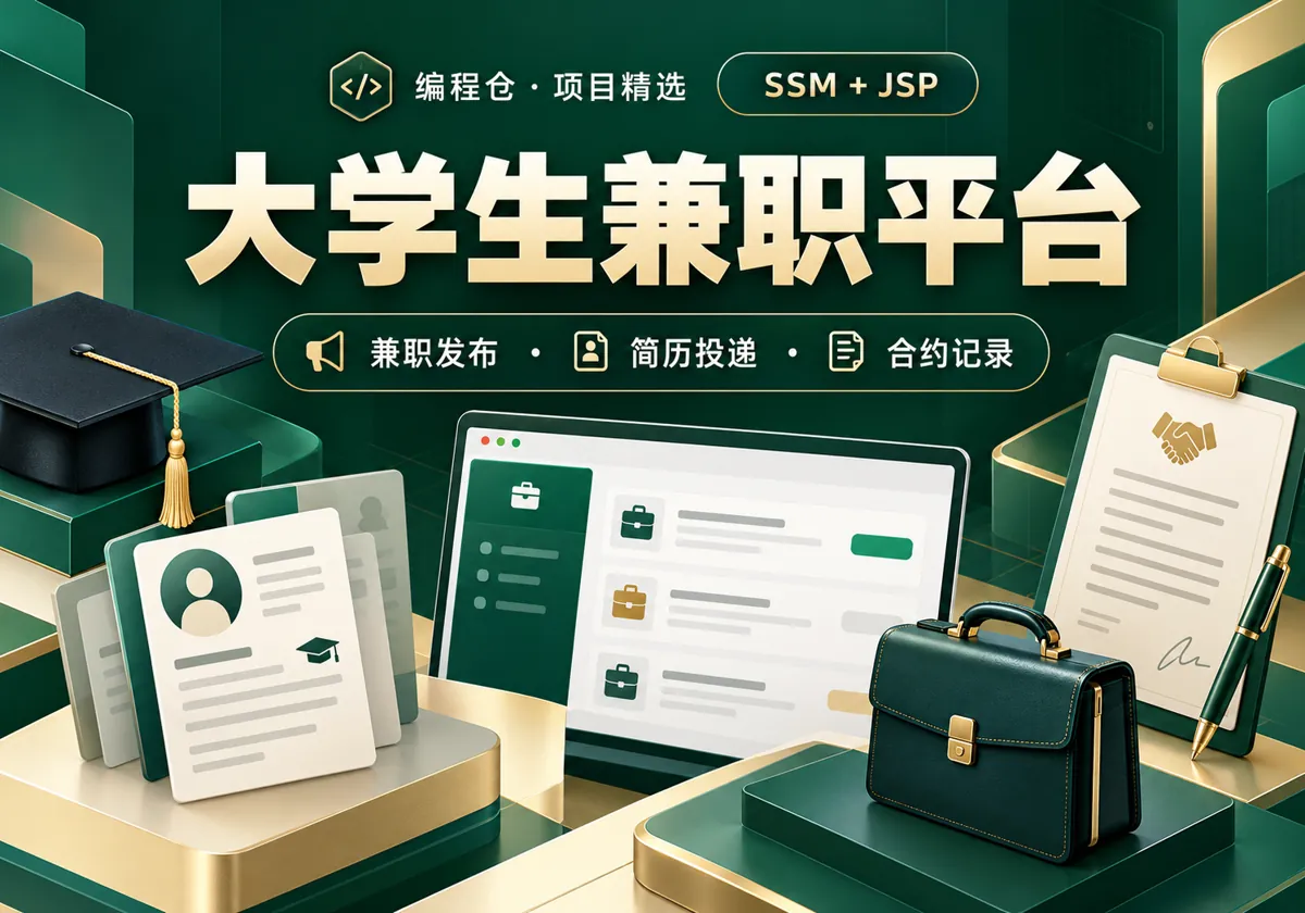 SSM 大学生兼职平台源码｜兼职发布、简历投递与合约记录-编程仓