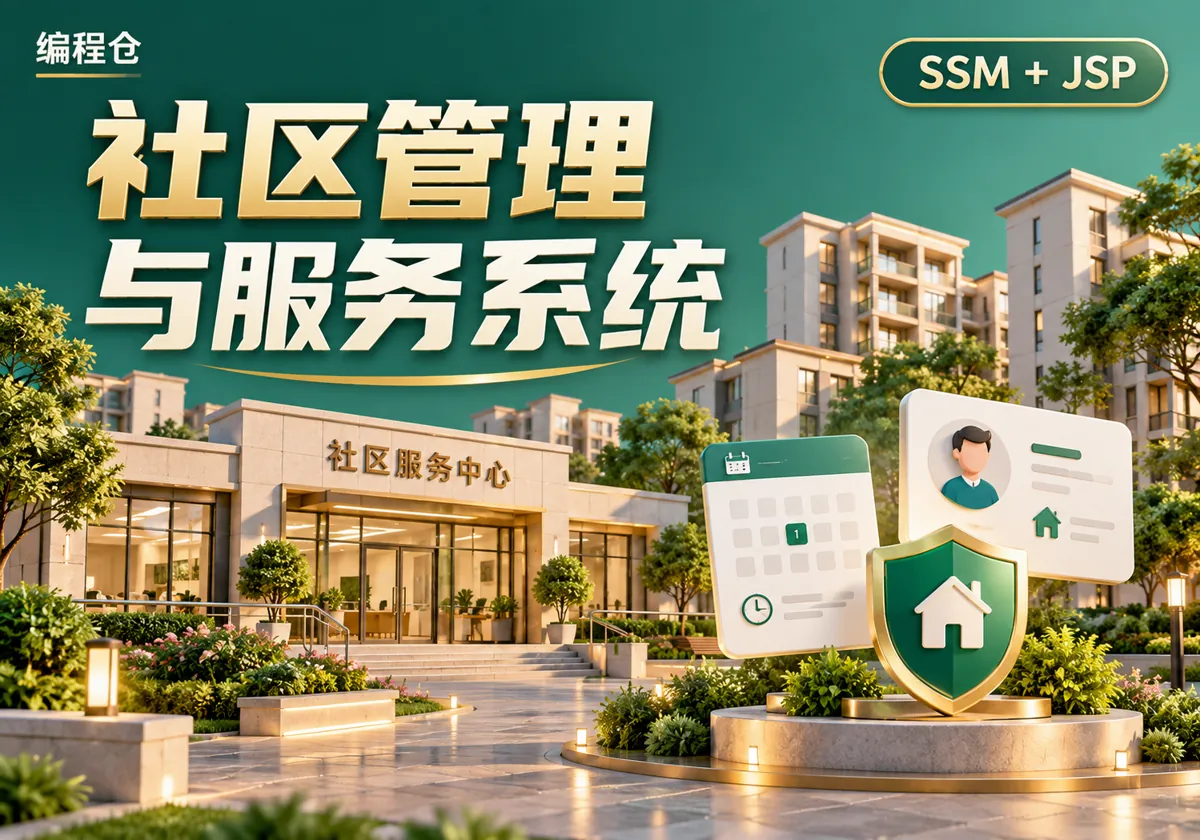 SSM 社区管理与服务系统源码｜场所预约、活动报名与住户反馈-编程仓