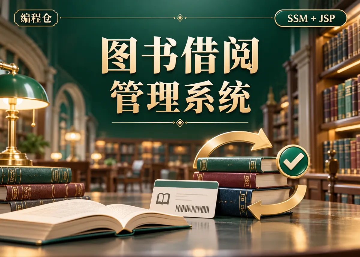 SSM 图书管理系统源码｜图书查询、借阅归还与馆藏资料管理-编程仓