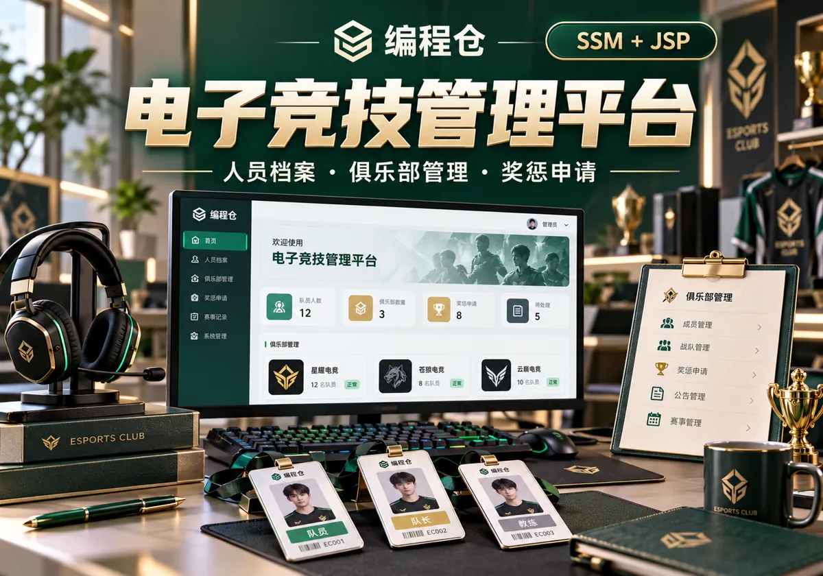 SSM 电子竞技管理平台源码|俱乐部人员、奖惩申请与转会管理-编程仓
