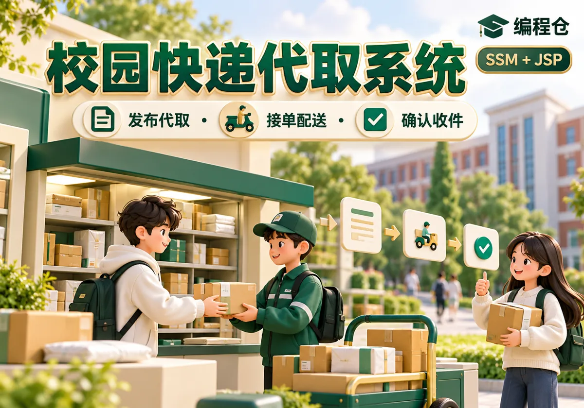 SSM 校园快递代取系统源码｜发布代取、接单与收件确认-编程仓
