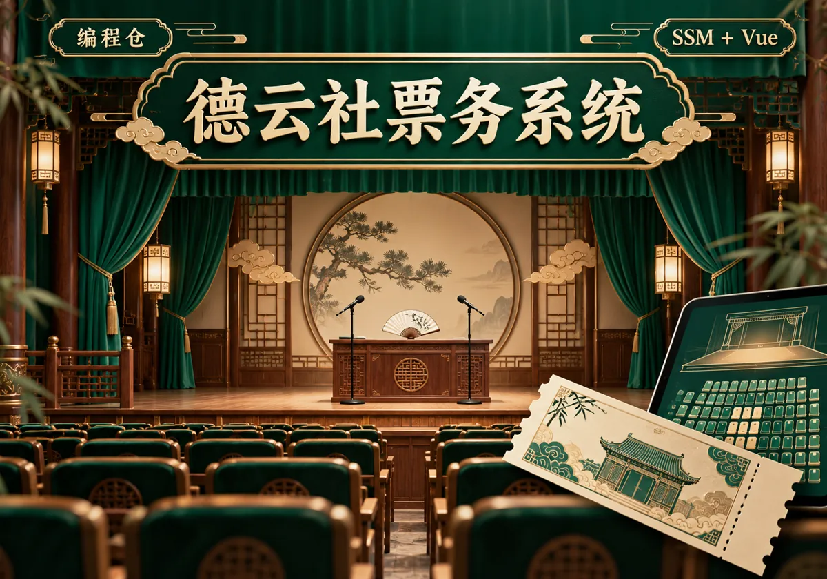 SSM 德云社票务系统源码｜演出展示、在线选座与订单管理-编程仓