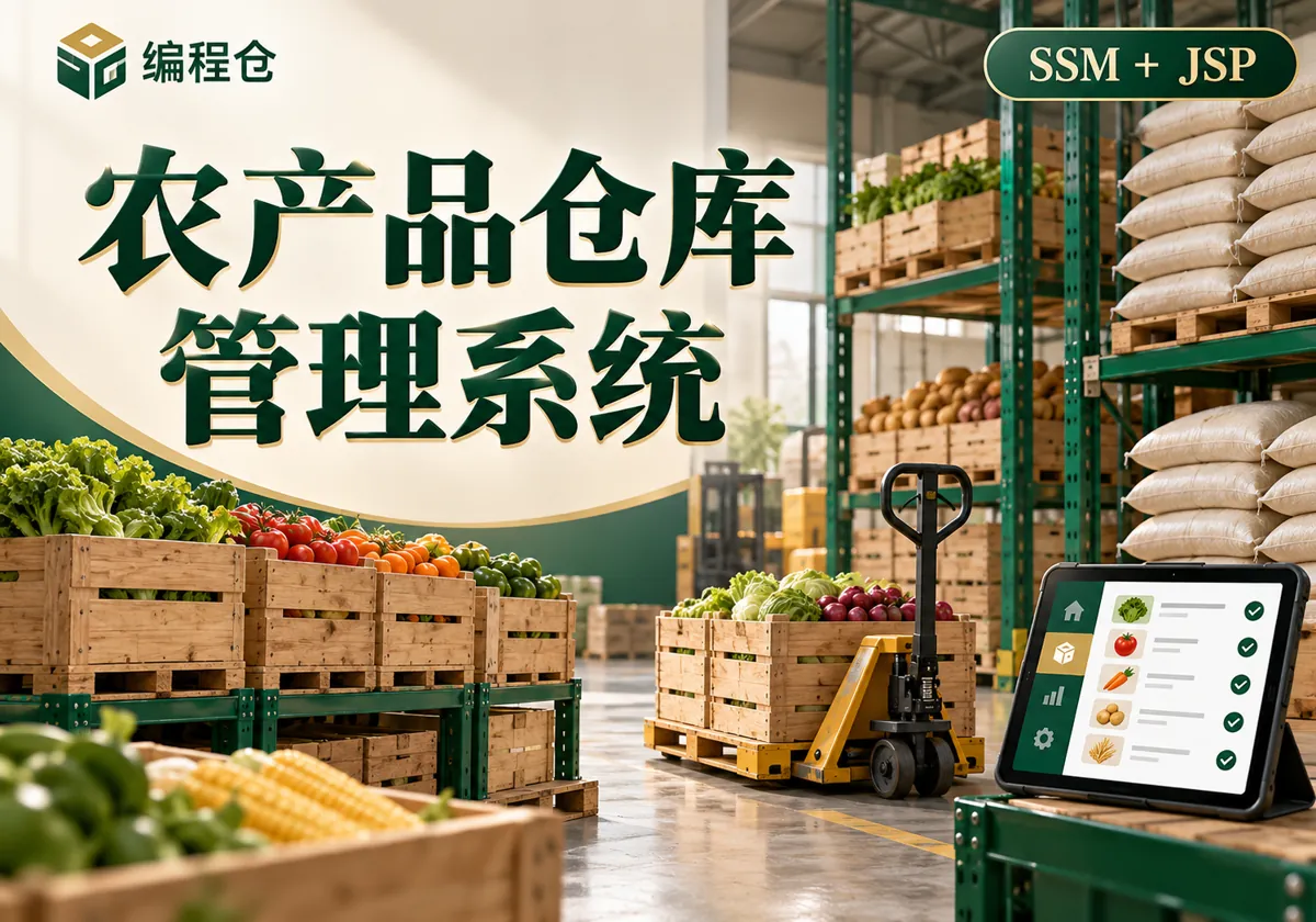 SSM 农产品仓库管理系统源码｜库存维护、出入库与委托审核-编程仓