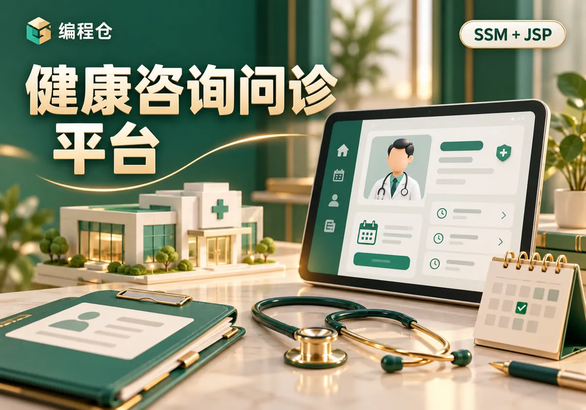 SSM 健康咨询问诊平台源码｜医生坐诊、预约挂号与病例管理-编程仓