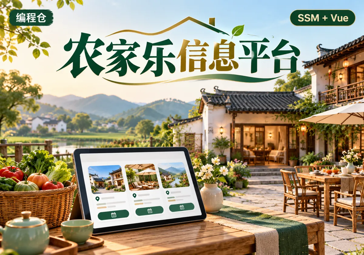 SSM 农家乐信息平台源码｜景点门票、住宿预订与餐饮购物-编程仓