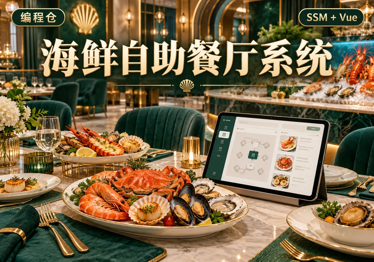 SSM 海鲜自助餐厅系统源码|餐桌预订、海鲜点餐与订单流水-编程仓