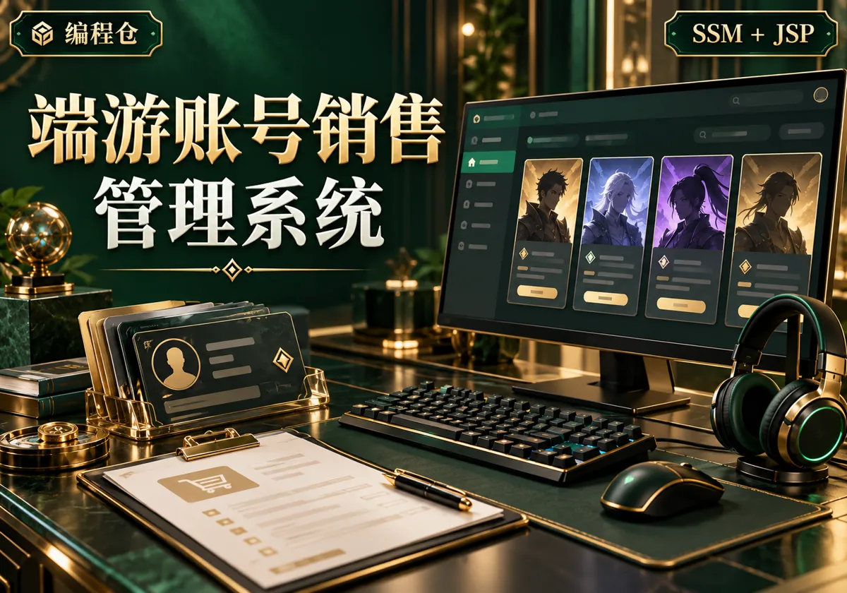 SSM 端游账号销售管理系统源码｜卖家发布、购买审核与平台费用-编程仓