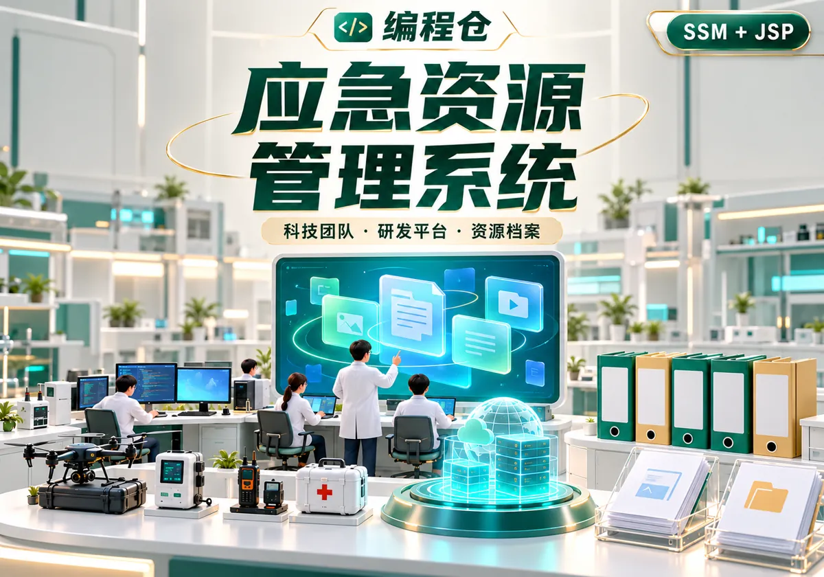 SSM 应急资源管理系统源码｜科技团队、研发平台与资源档案-编程仓
