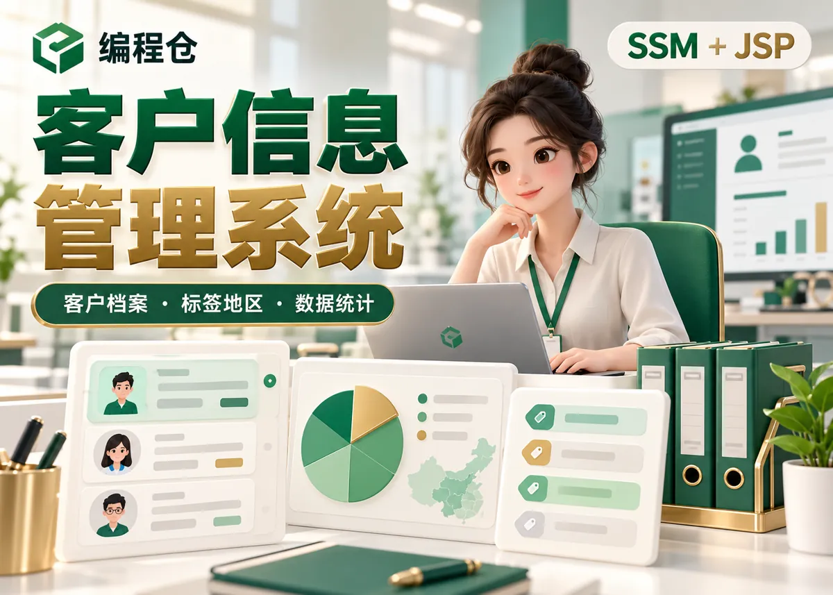 SSM 云趣科技客户管理系统源码|客户档案、地区标签与统计报表-编程仓