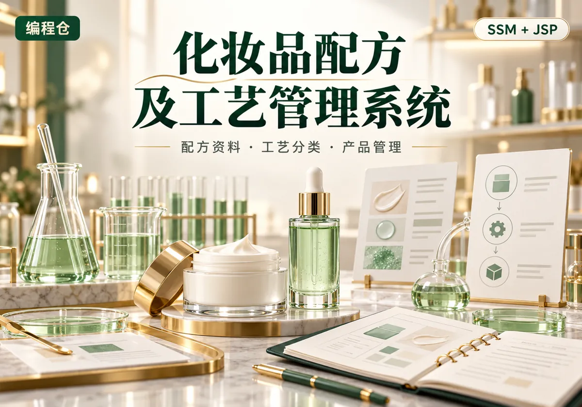 SSM 化妆品配方及工艺管理系统源码｜配方资料、工艺分类与购买记录-编程仓