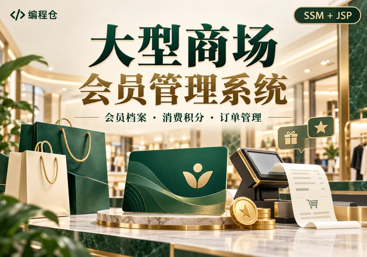 SSM 大型商场会员管理系统源码｜会员档案、消费积分与订单明细-编程仓