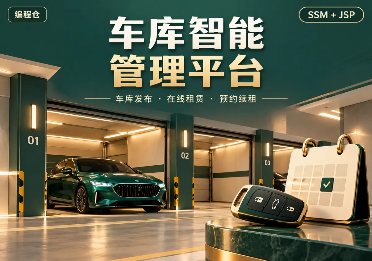 SSM 车库智能管理平台源码｜车库发布、在线租赁与预约续租-编程仓