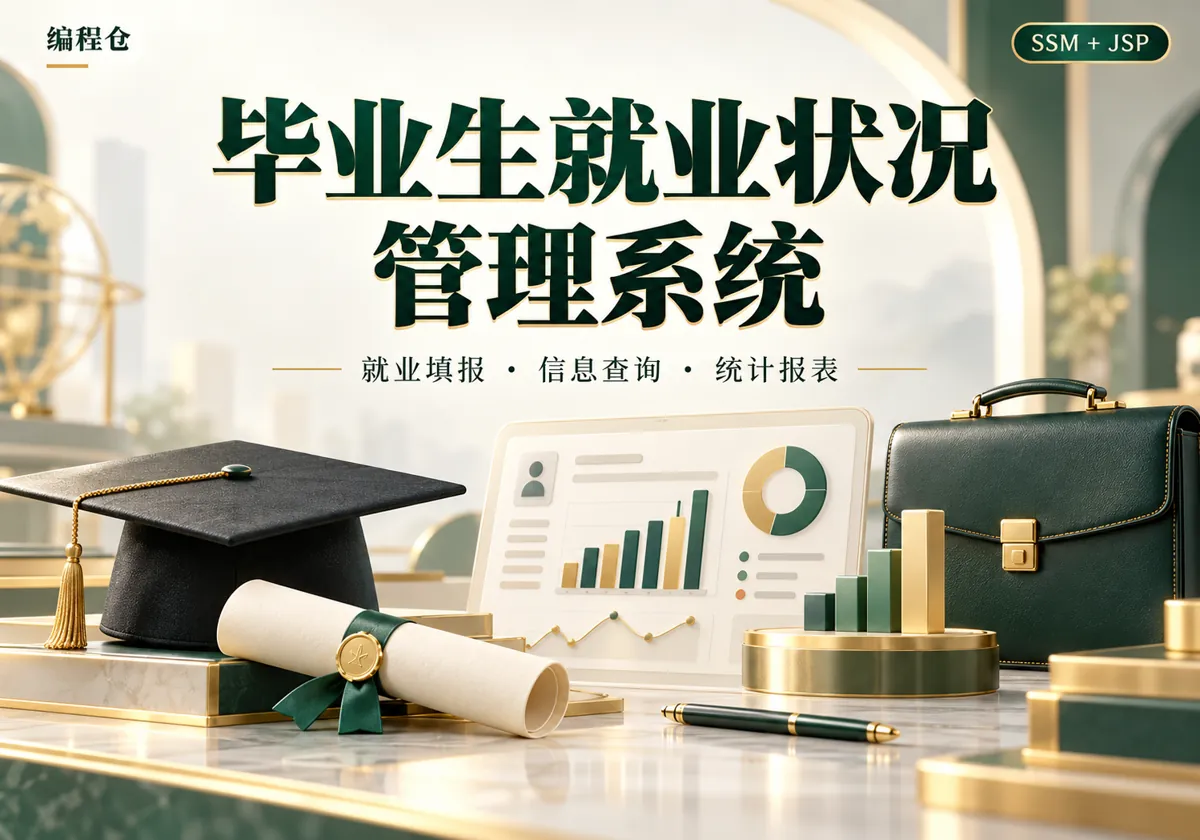 SSM 毕业生就业状况管理系统源码｜就业填报、信息查询与统计报表-编程仓