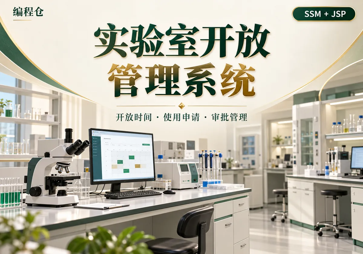 SSM 实验室开放管理系统源码|开放时间、使用申请与审批管理-编程仓