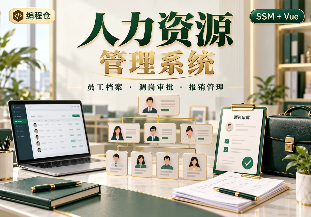 SSM 人力资源管理系统源码|员工档案、调岗审批与报销管理-编程仓